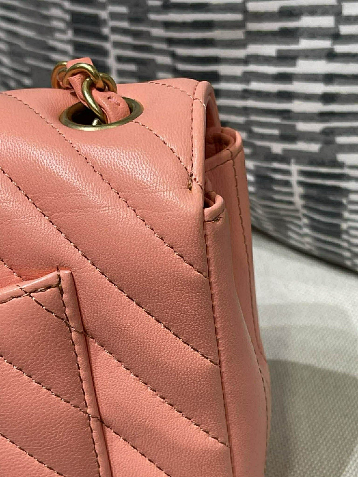 CHANEL Rectangular Mini Flap – Chevron Quilted Pi… - image 10