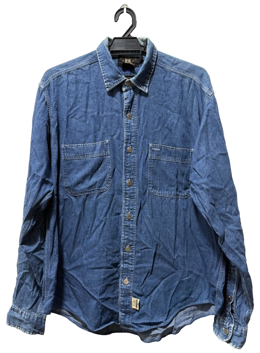RRL Denim Casual Button-Down Shirts for Men for sale - eBay