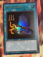 YuGiOh! RA05-EN138 Foolish Burial Ultra Rare STAMPED ART Rarity Collection 5 NM