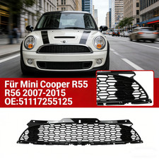 Kühlergrill Gitter Vorne Sportgrill Schwarz Grill Für Mini Cooper R55 R56 07-15