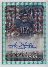 2024 Topps Chrome Rookie Aqua Geometric Refractor 195/199 Ainias Smith Auto 3hd
