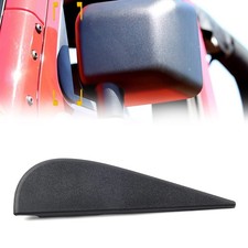 1pc Left Door Side Mirror Triangle Flag Applique For Jeep Wrangler JK 2007-2018