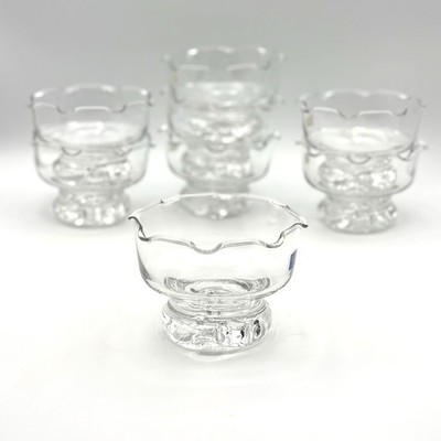 8 Studio Nova CITADEL Clear Footed Dessert Sherbet Bowls Original Stickers