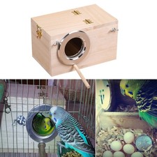 Wooden Bird House For Parrots Nesting Holder With Random Opening