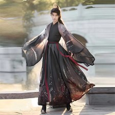 Chinese Wuxia Hanfu Men Women Weijin Period Costume Halloween Swordsman Party