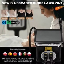 2 in 1 755/808/940/1064nm Diode Laser Hair Removal Pico Tattoo Removal Machine