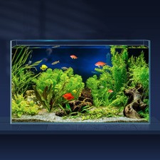 LAQUAL 10 Gallon Ultra Clear Glass Fish Tank, Rimless Low Iron Aquarium for B...