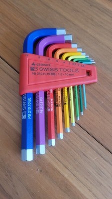 Neu PB Swiss Tools 210 H-10 RB Rainbow Sechskantschlüssel-Satz 1,5-10 