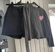 Gorgeous Grey Shorts And Top Co Ord Size 8 Excellent Condition