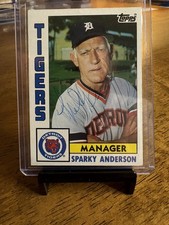 Sparky Anderson Signed Auto 1984 Topps Detroit Tigers Card #259