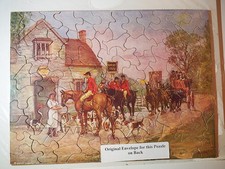 ADVERTISING JIGSAW PUZZLE FIGURALS SUNSET INN HERKIMER NEW YORK SEIBERLING TIRES