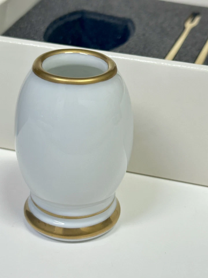 Nuevo juego de cubiertos MIKIMOTO 5 selecciones de frutas 6” y soporte de selección 2,5” ***Raro Foto 3 de 4