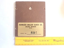 HOWARD MILLER 634 CLOCK BACK DOOR