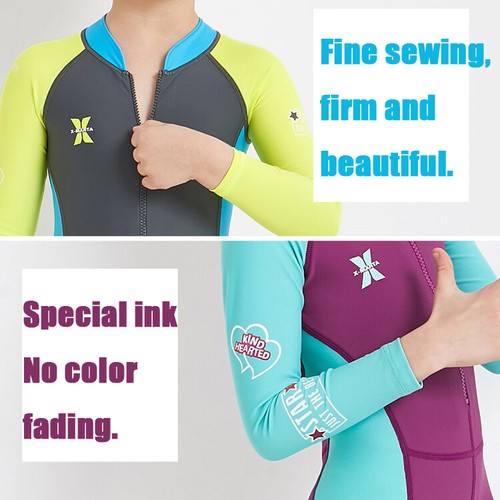 ONE PIECE KIDS GIRLS BOYS LONG SLEEVE WETSUIT DIVING SURF SWIMWEAR UPF 50+ 18821 - Picture 8 of 15