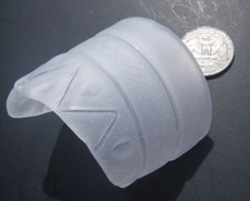 Sea Glass, Clear Top of a Glass with a Pressed Dimond Pattern