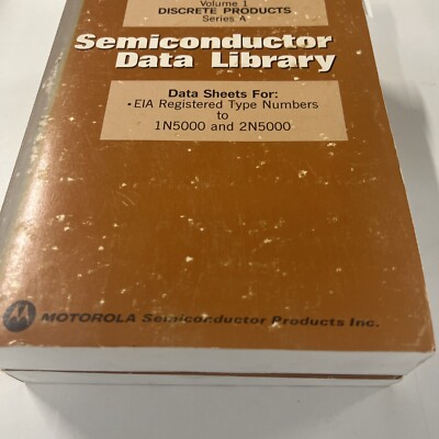 Semiconductor Data Library Volumes 1, 2 Series A Motorola 1974 Two