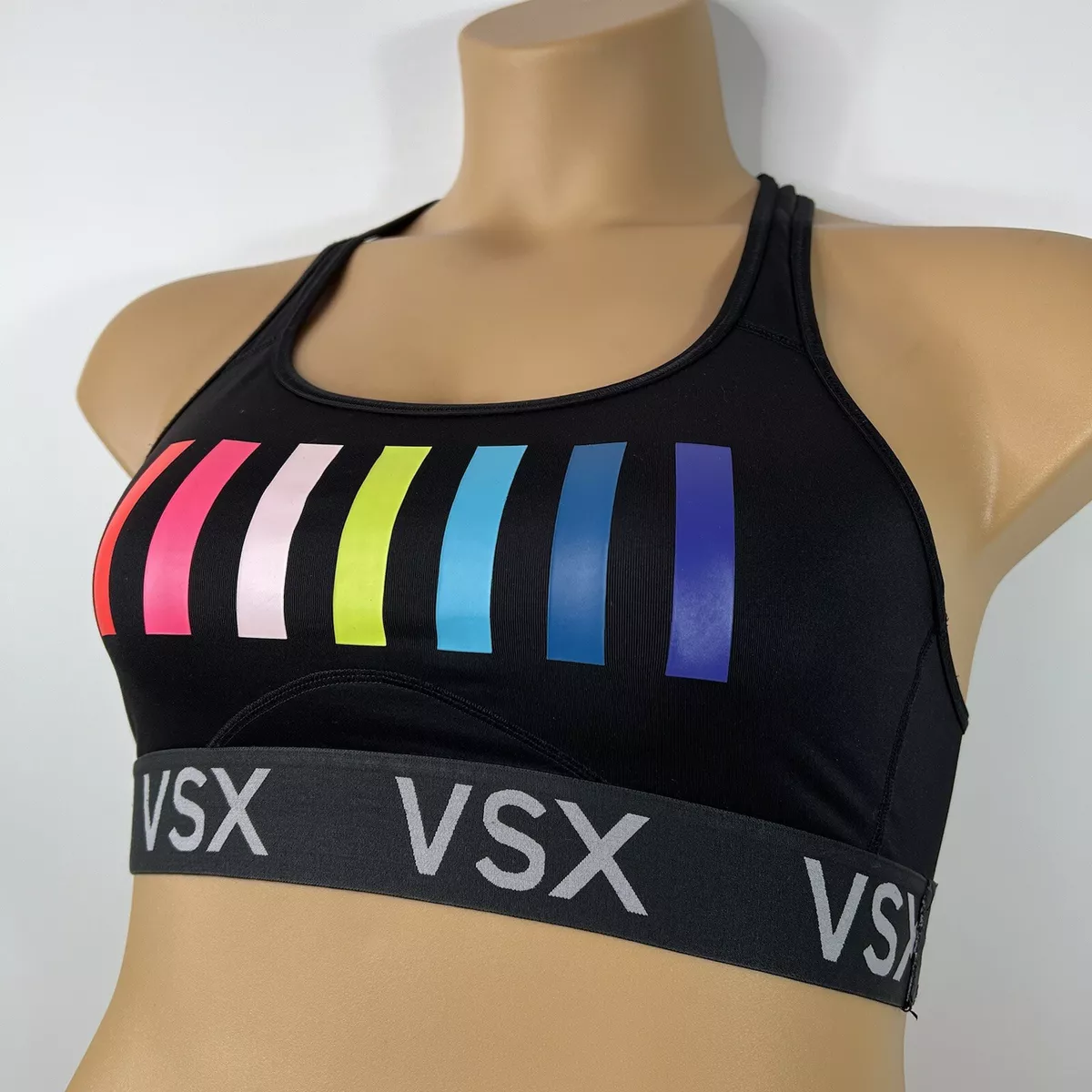 Victoria's Secret VSX Sport Turquoise & Black Racerback Sports Bra