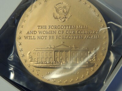 Donald J Trump bronze medal 3 inch U. S. Mint 20MC OGP Sealed in