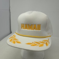 Vintage Hawaii Trucker Foam Mesh Snapback Hat Cap Scrambled Eggs