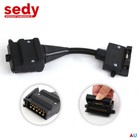 Trailer Adaptor 7 Pin Flat Female Socket to 12 Pin Male Plug Caravan Connector