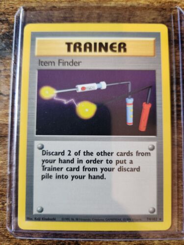 1999 Pokemon TCG Base Set Item Finder Trainer Shadowless Rare 74/102 - Picture 1 of 2