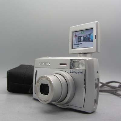 Pentax Digital Camera Optio 33L 3.2MP Silver Flip Screen Tested | eBay