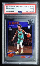 2019 HOOPS PREMIUM STOCK JA MORANT #297 MEMPHIS GRIZZLIES ROOKIE RC PSA 9 MINT