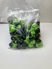 1" inch 25mm - Green & Black - PEAR Fishing Bobbers Floats - USA MADE - 50/bag
