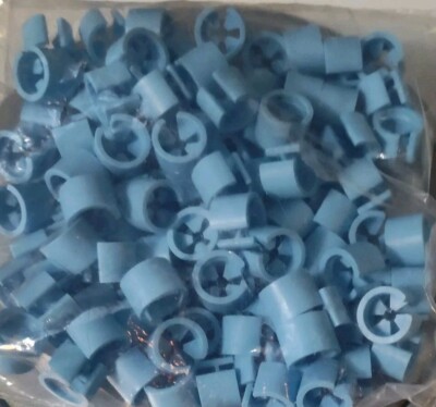100pcs Clothes Hanger Markers Color/Size Tags, Fit 3.5mm Rod Garment, Blue