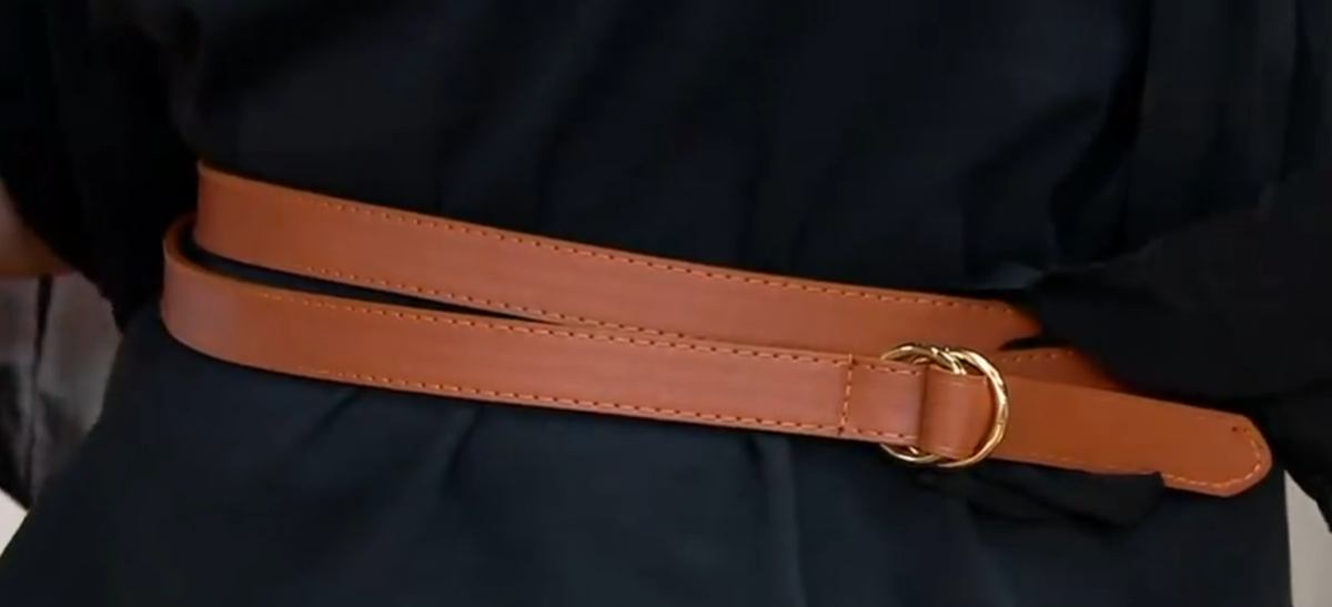 J Jason Wu Double Wrap Faux Leather Belt Color Brown Size M/L