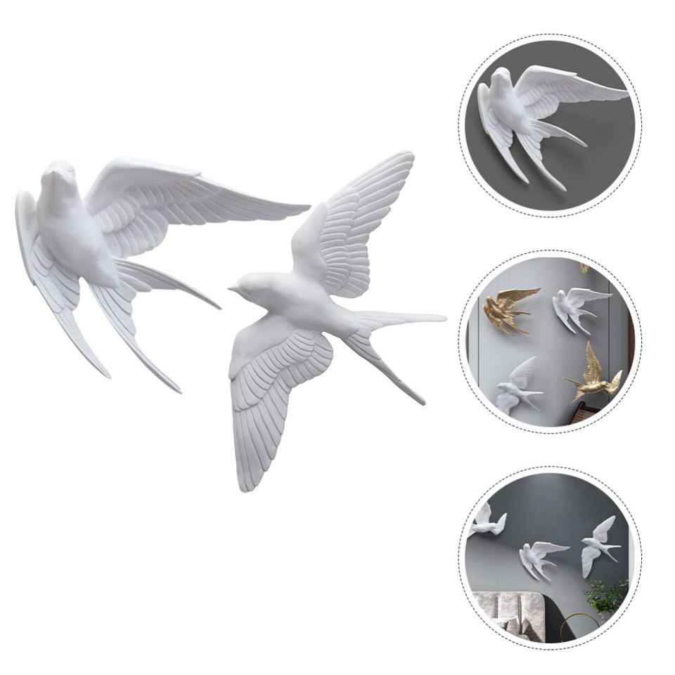 2Pcs Bird Bird Wall Decor Wall Decor Resin Home Living Room Decorate eBay