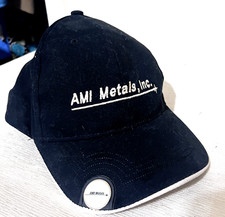 AMI Metals Hat Black Cap Embroidered Ball Pro cotton adjustable one size
