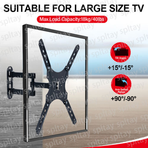 Supporto a parete TV 14-55" televisore supporto a parete LED LCD plasma inclinabile girevole - Foto 1 di 17