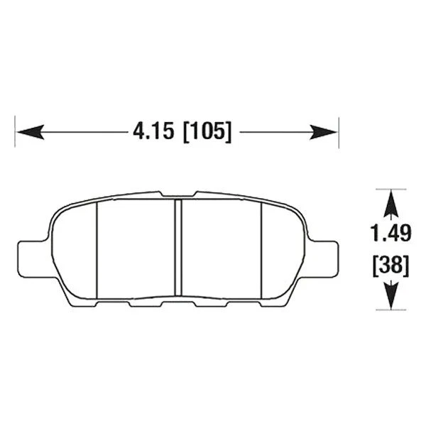 Pastillas de freno compuestas Hawk High Performance Street 5.0 HPS para Nissan Altima 02-15 Foto 3 de 3