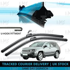 For Jeep Compass 2006-2016 Front Windscreen 22" 20" Flat Aero Wiper Blades Set