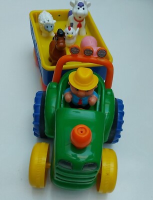 Farm Animals Smyths Tractor Ride On Farm Tractor Trailer With Animals