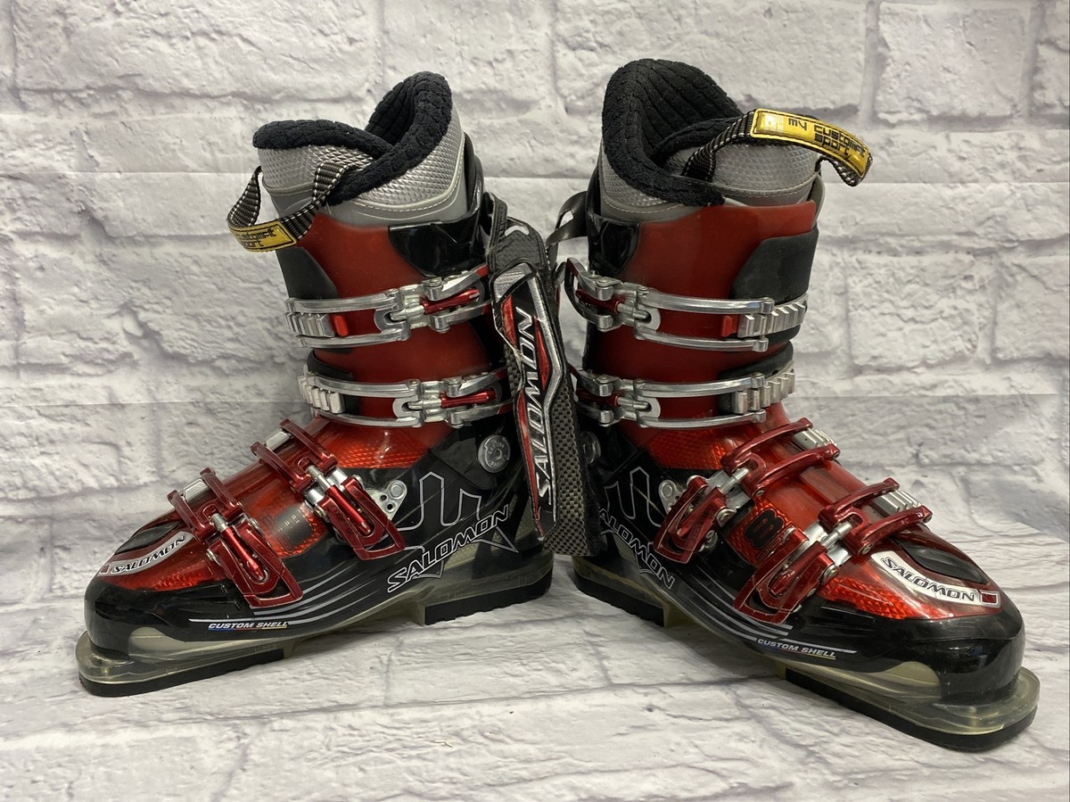 Salomon Energyzer Custom Shell Clear Red Black Ski Boots Salomon Energyzer Custom Shell Clear Red Black Ski Boots