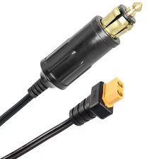 XT60 to DIN Hella Cigarette Lighter Adapter Cable 18AWG 12V/24V Car European