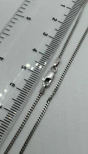 9ct White Gold 1.4mm Diamond Cut Curb 24" / 60cm Neck Chain (006G)