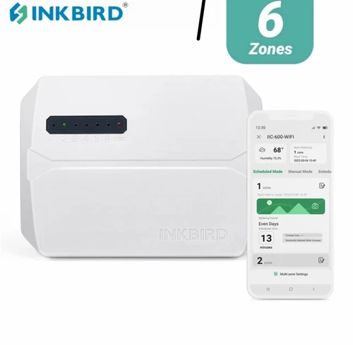 INKBIRD IIC-600-WIFI Smart Sprinkler Controller for Irrigation w/ Wifi & 6 Zones