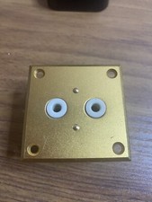 Ancien ARNOULD,Prise Electrique Or Et Porcelaine Jaspe,VINTAGE,Neuf,rare!