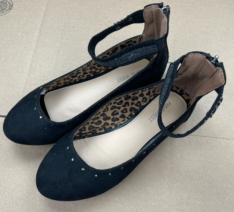 Nine West Niños Lovy Zapatos Juvenil Niña Talla 3 Negro K3620SW Foto 3 de 4