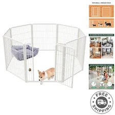 Heavy-Duty 32-Inch Indoor Dog Playpen - Expandable 8-Panel Pet Safety Solution