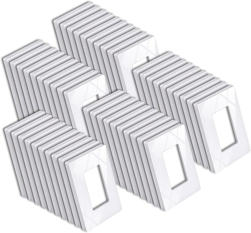 MLLIZH Switch Outlet Wall Plate Cover 3-Gang Electrical Faceplate For Light Switches, Smart Switch,Dimmers, GFCI, Receptacle, USB Outlet, White (3-Pack