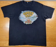 Green Day T-shirt Men's XL Black Adult Dookie Album- SOLD AS IS, (2 Small Holes)