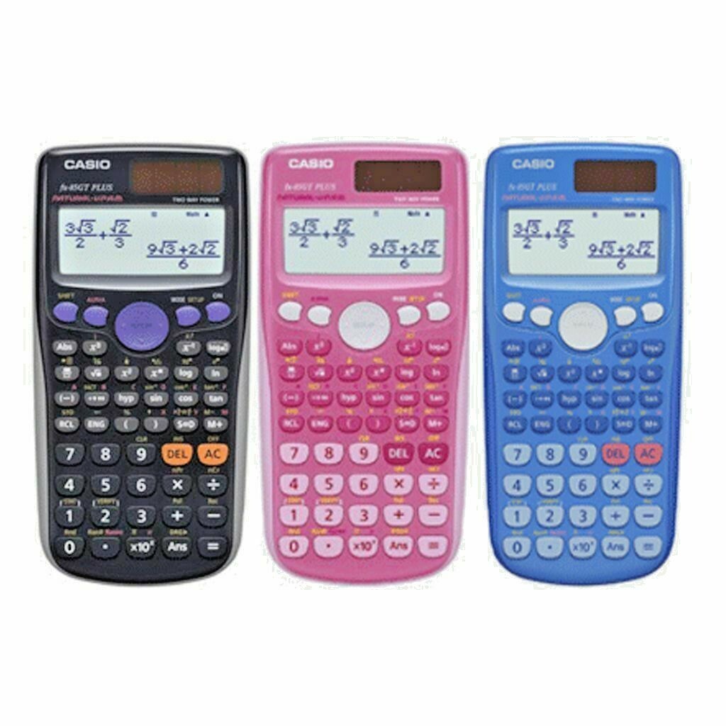 Casio Fx- 85GT Plus Calculatrice Scientifique Double Alimentation — Rose/Bleu  /