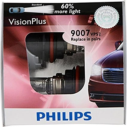 2x Philips 9007 HB5 VisionPlus Upgrade Headlight +60% More Light Bulb 65/55W 12V - Image 2 of 4