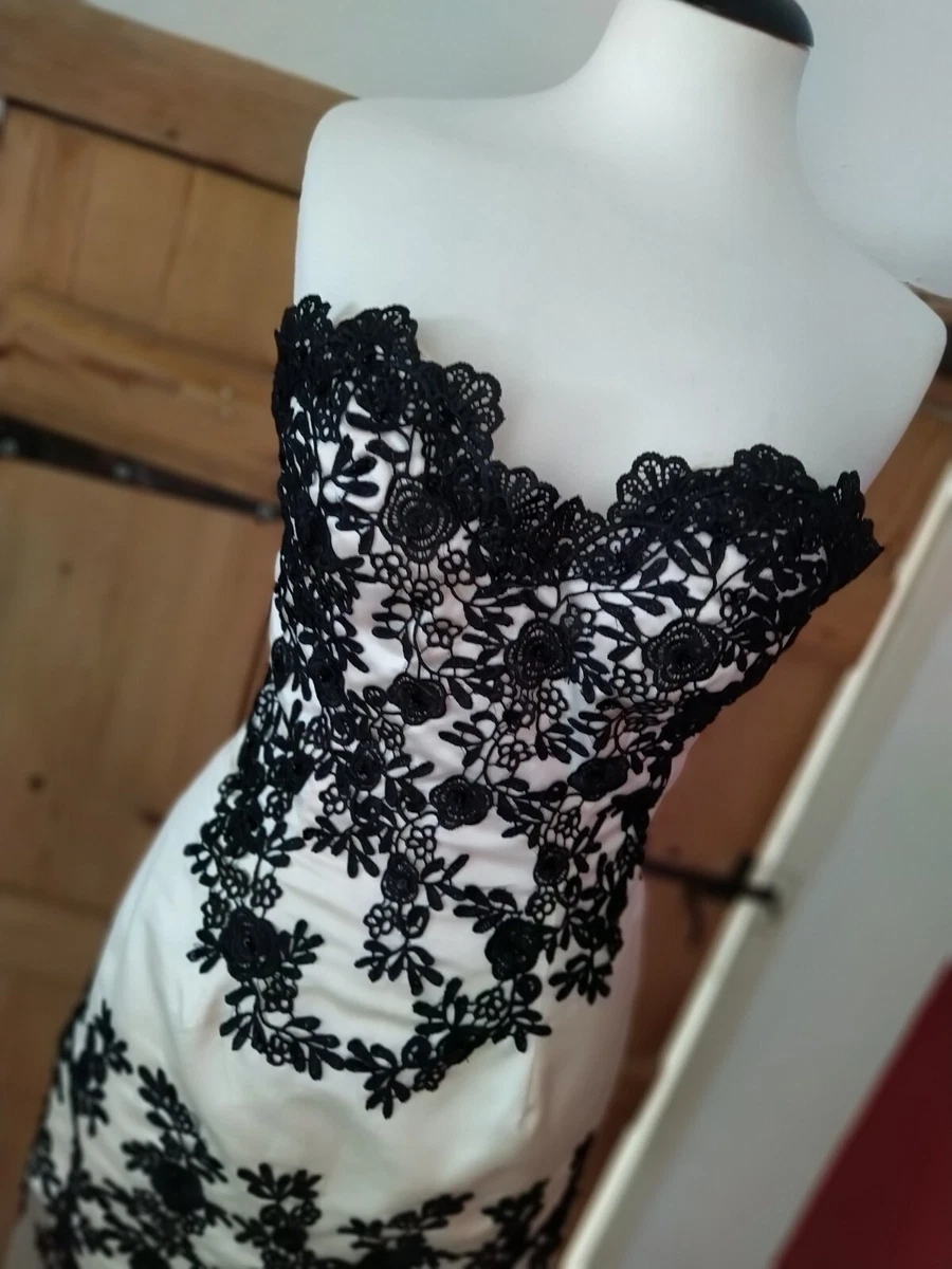 Black and cream prom clearance dress