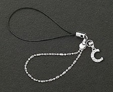 Letter C Crystals Cell Phone Charm For Mobile Phone New