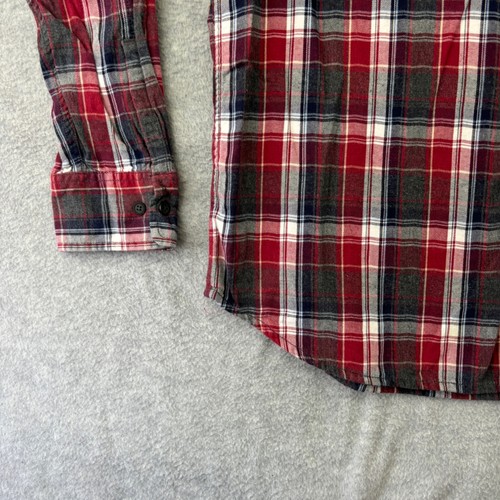 Howe Creative Workforce No65 Mens XL Red Black Plaid Lightweight Flannel Shirt - Picture 3 of 8